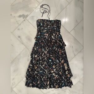 Ulla Johnson- Floral Black Halter Dress, size 4, never been worn.